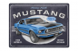 Preview: Blechschild "Ford Mustang" - Blau - 40 x 30cm